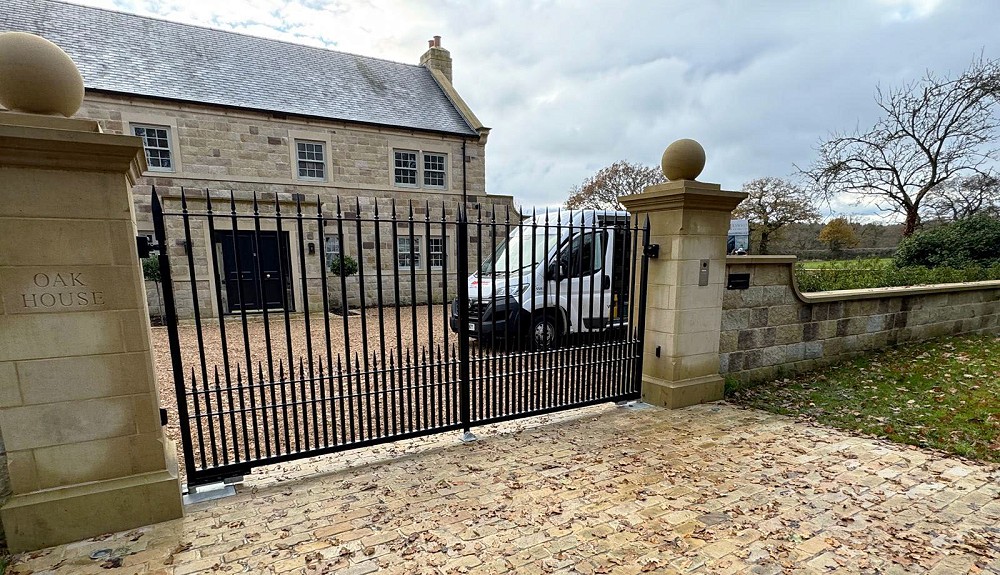 Steel Electric Gates in black