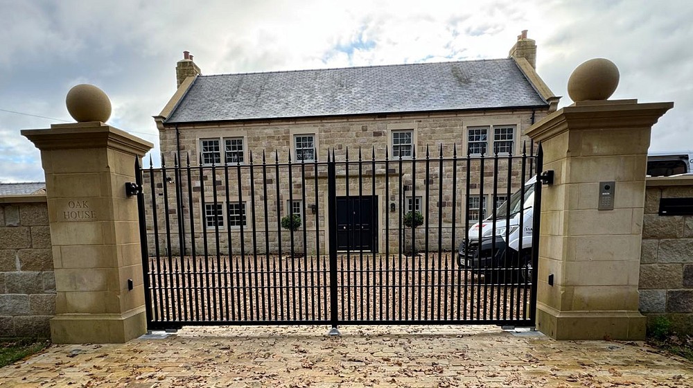 Steel Electric Gates entrance