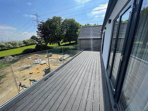 balcony with a glass balustrade