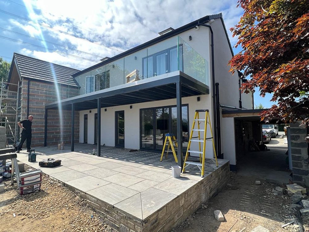 balcony with a glass balustrade