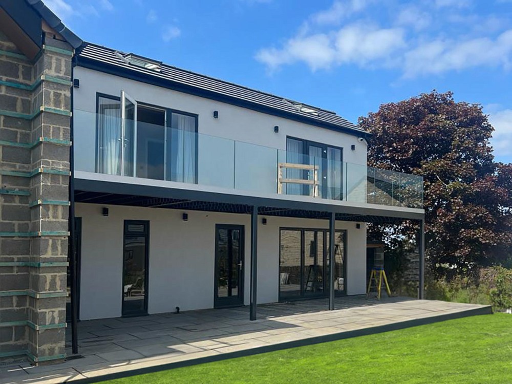 balcony with a glass balustrade