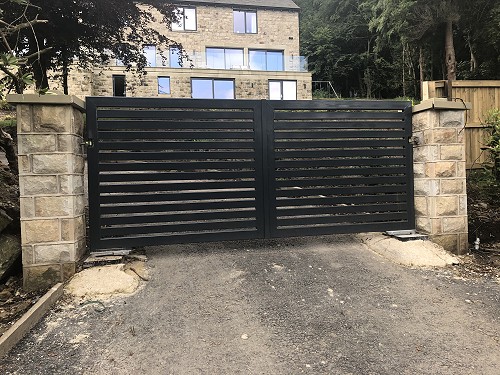 steel gate after welding - Installed